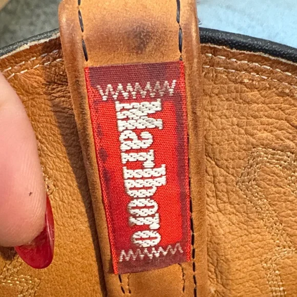 Vintage Dan Post Marlboro Brown Leather Cowboy Boots. Size 8 M - Picture 11 of 12